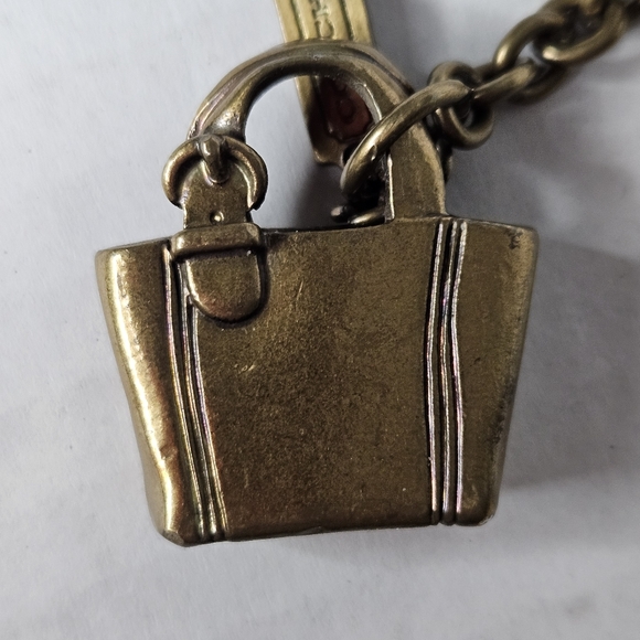 Coach Accessories - Coach Brass Handbag Charm Pendant Keychain Vintage